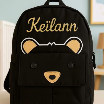 Sac brodé en fil doré – création Melys Design Guadeloupe